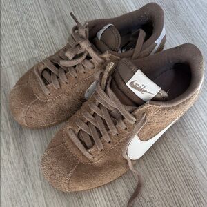 Nike Cortez Brown and White Suede Sneakers